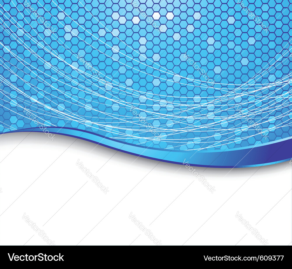 Modern Blue Hexagon High-Tech Background Vector Image