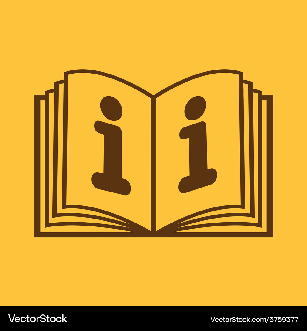 Open book icon manual and tutorial Vector Image