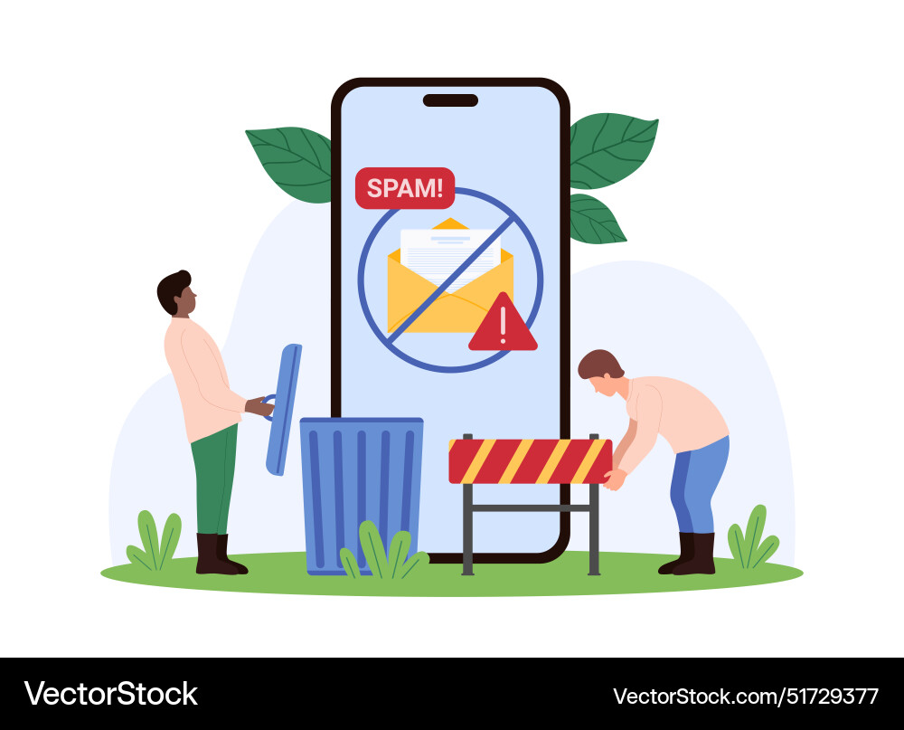 Remove mail letters from mobile app mailbox spam Remove mail letters from mobile app mailbox spam vector image