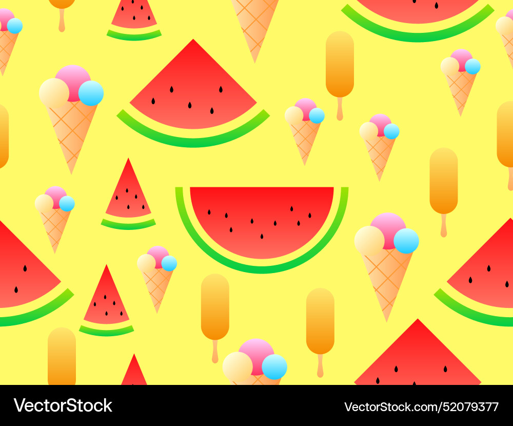 Seamless pattern with ice cream cones Seamless pattern with ice cream cones vector image