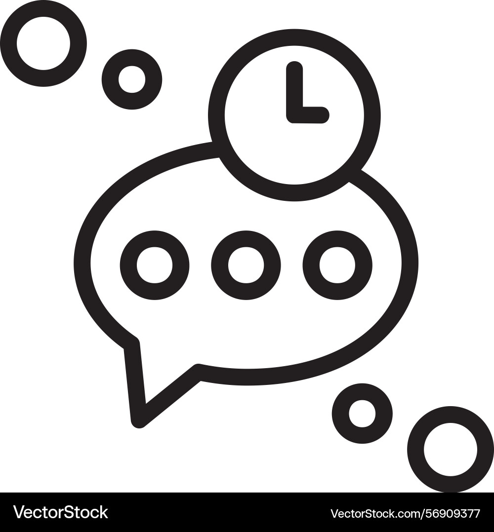 Typing timeout linear style icon design vector image