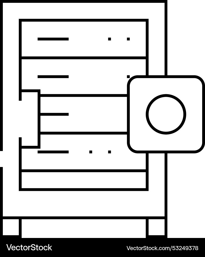 Data server line icon isolated Data server line icon isolated vector image