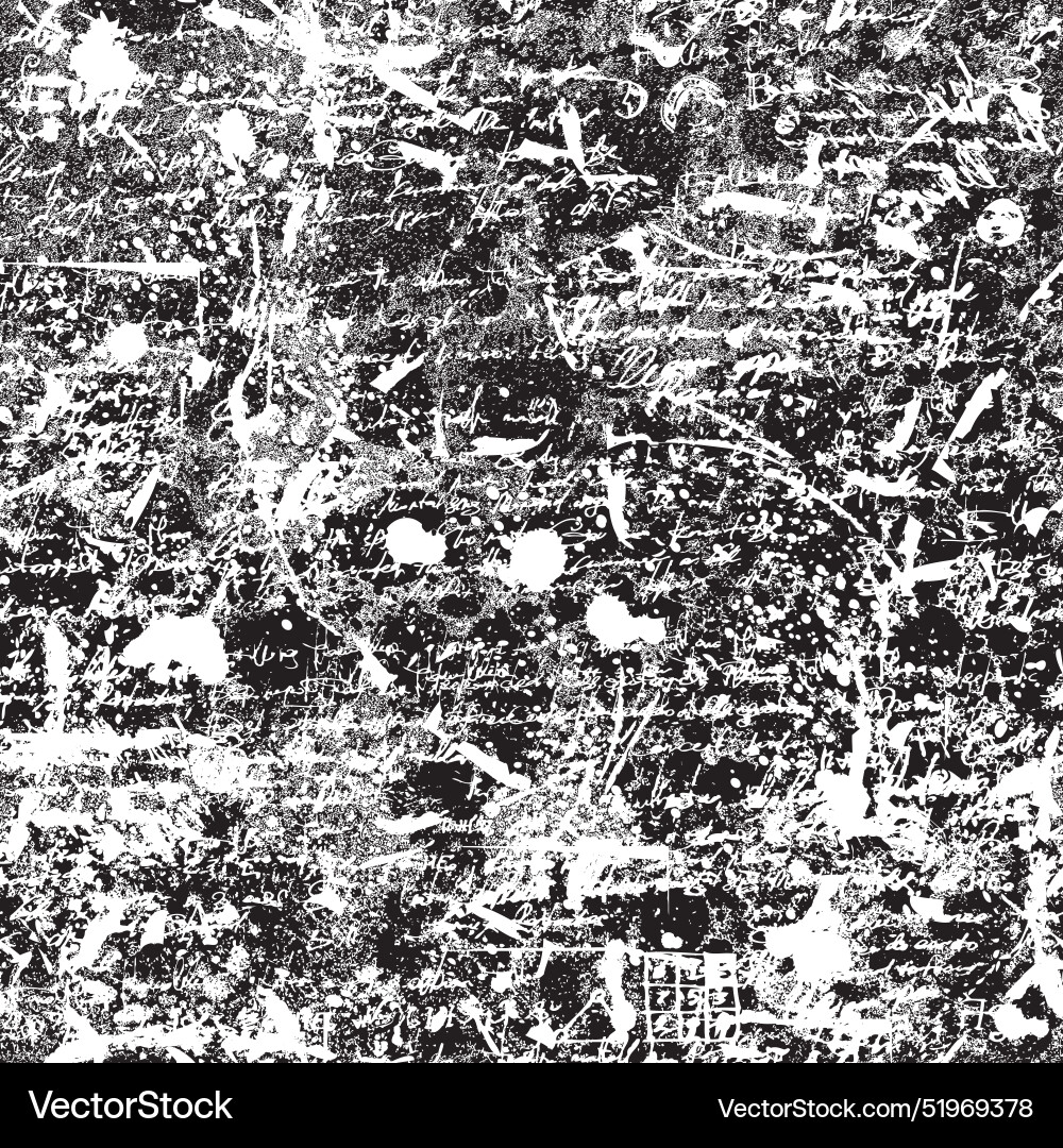 Grunge seamless pattern with handwritten text Vector Image
