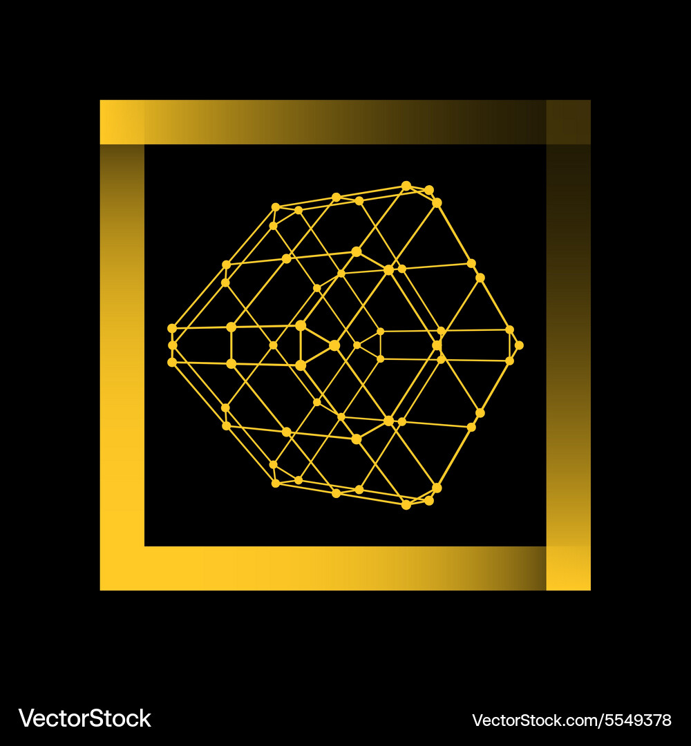 Mesh polygonal background scope of lines and dots Vector Image