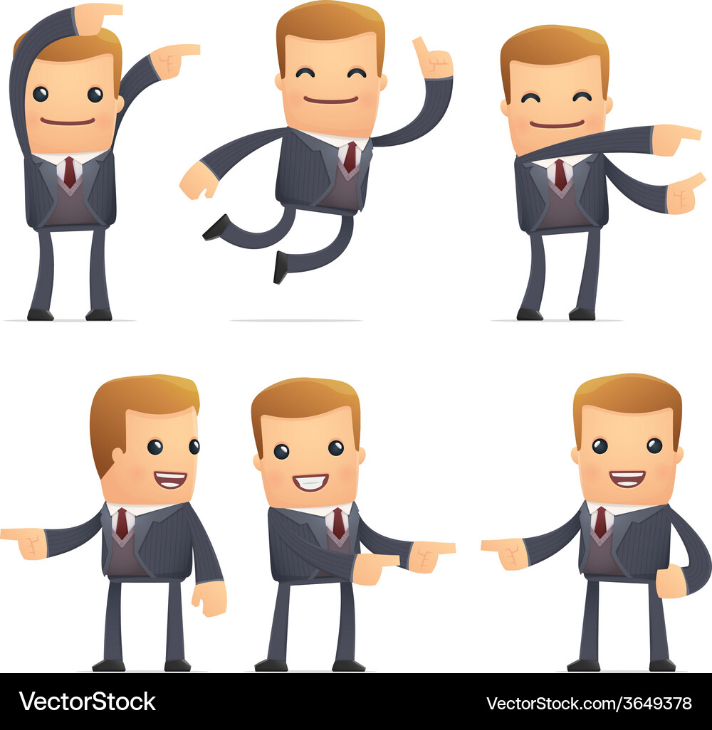 Set of advisor character in different poses Vector Image