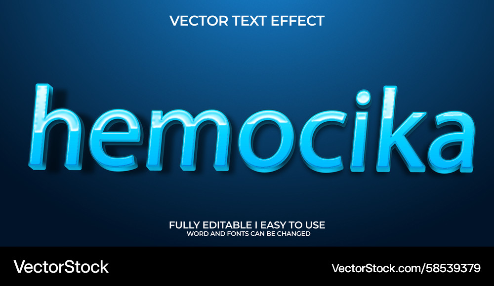 3D Text Effect - Modern Gradient Vector Image