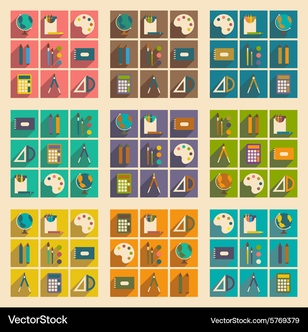 Flat with shadow concept and mobile application Vector Image