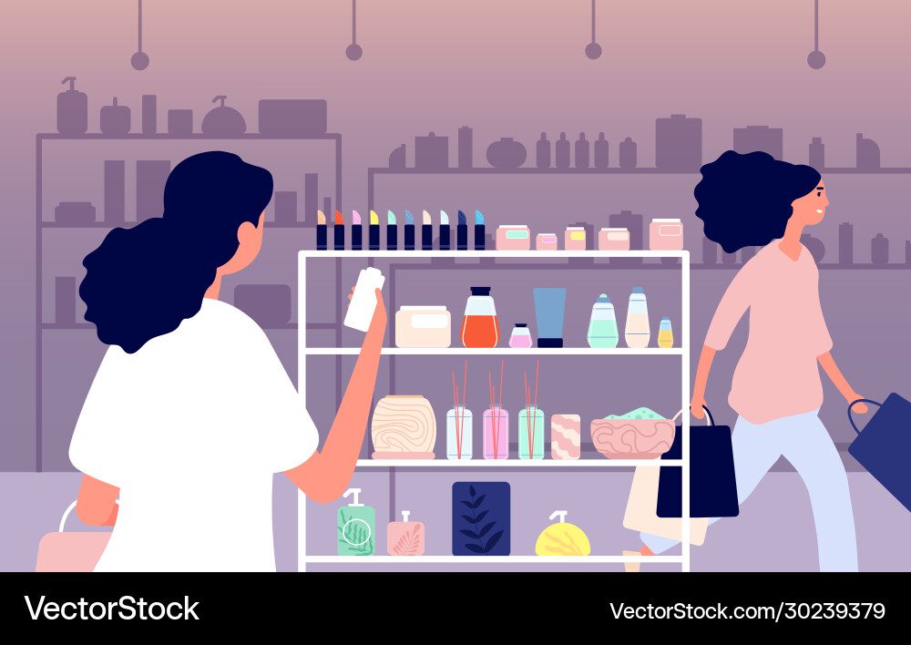 Kosmetik Shop eco skincare nature product Kosmetik Shop eco skincare nature product vektorbild