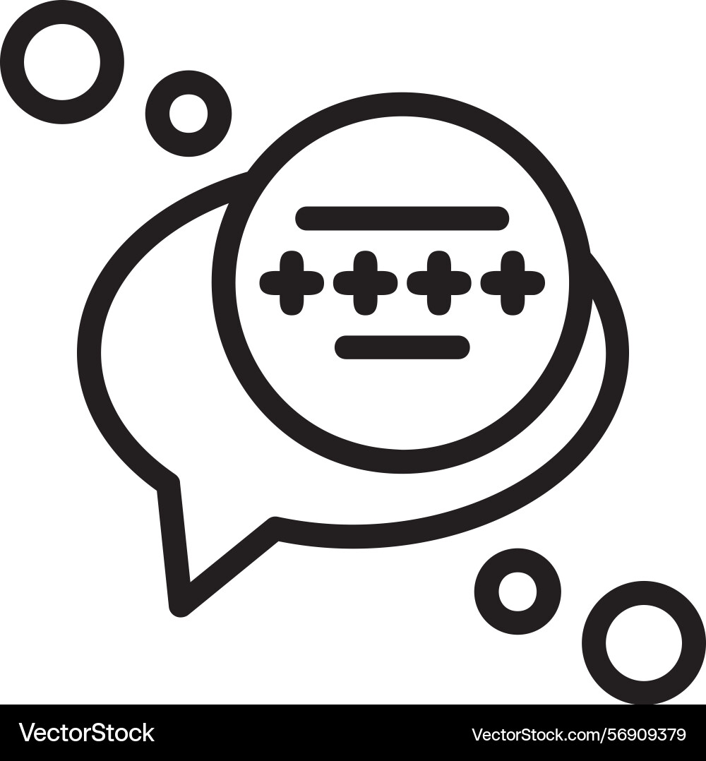 Message security linear style icon design Vector Image