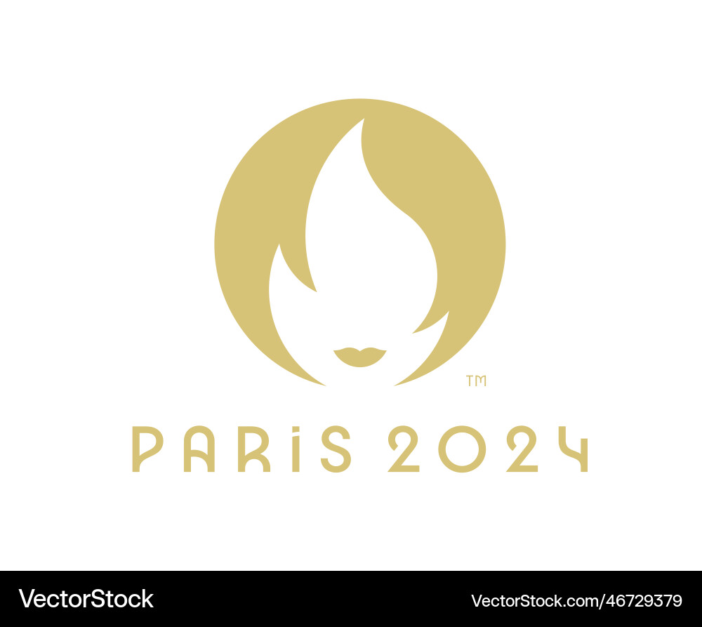 Paris 2024 Logo offizielles Symbol olympic Spiele Paris 2024 Logo offizielles Symbol olympic Spiele vektorbild