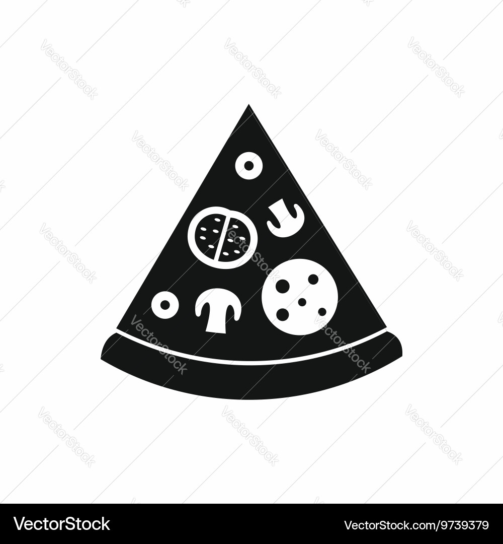 Slice of pizza simple style Vector Image