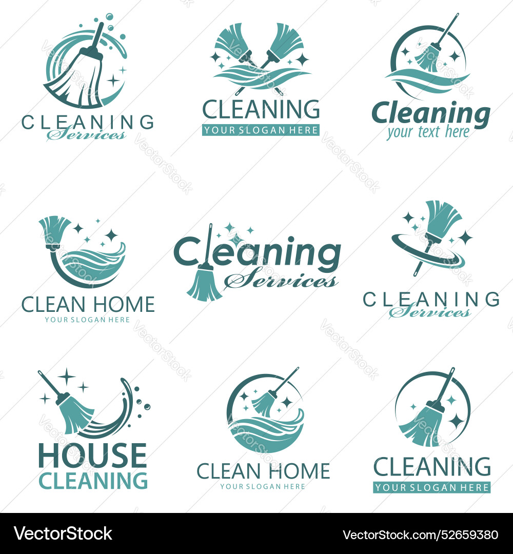 Cleaning Service Icons Set Vector Image