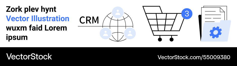 Crm integration with e-commerce workflow vector image