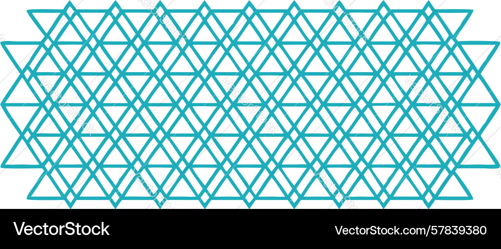 Dynamic triangle grid pattern in teal abstract Vector Image