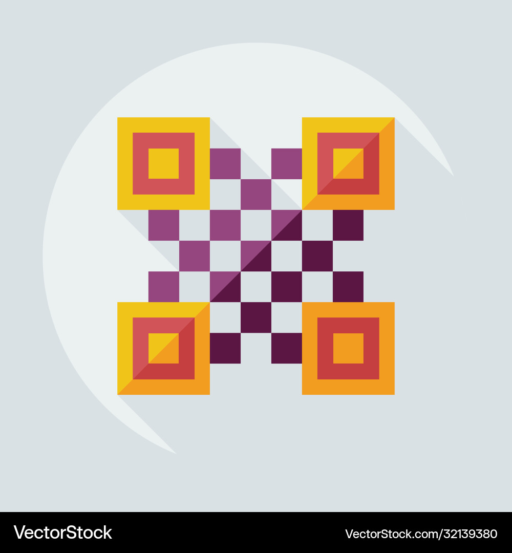 Flat modern design with shadow icons qr code vector image