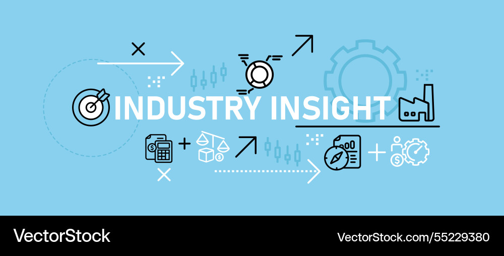 Industry insight conceptual work planning Industry insight conceptual work planning vector image