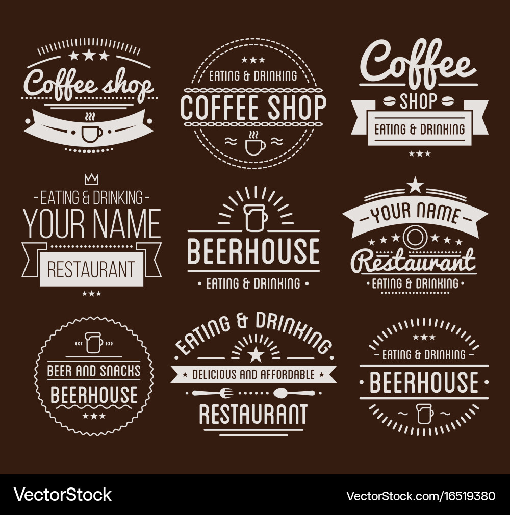 Retro Coffee Shop Label vector image