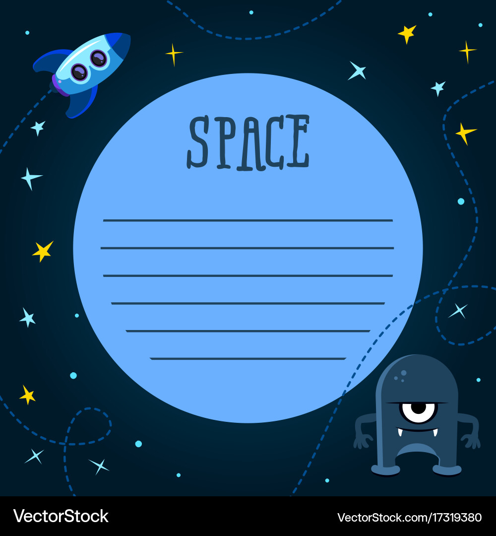Spaceship background with space for your text vector image