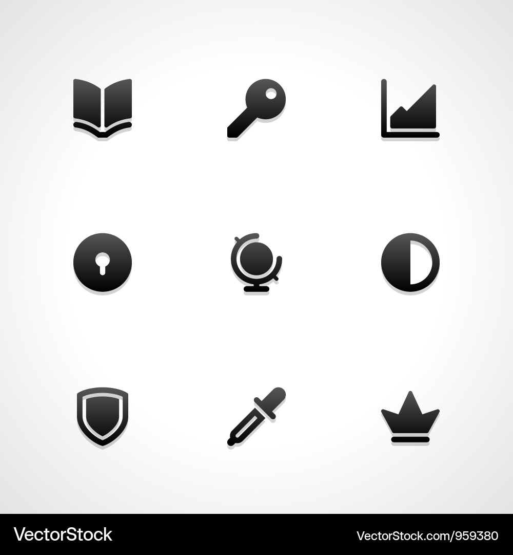 Website Icon Set Vektorbild