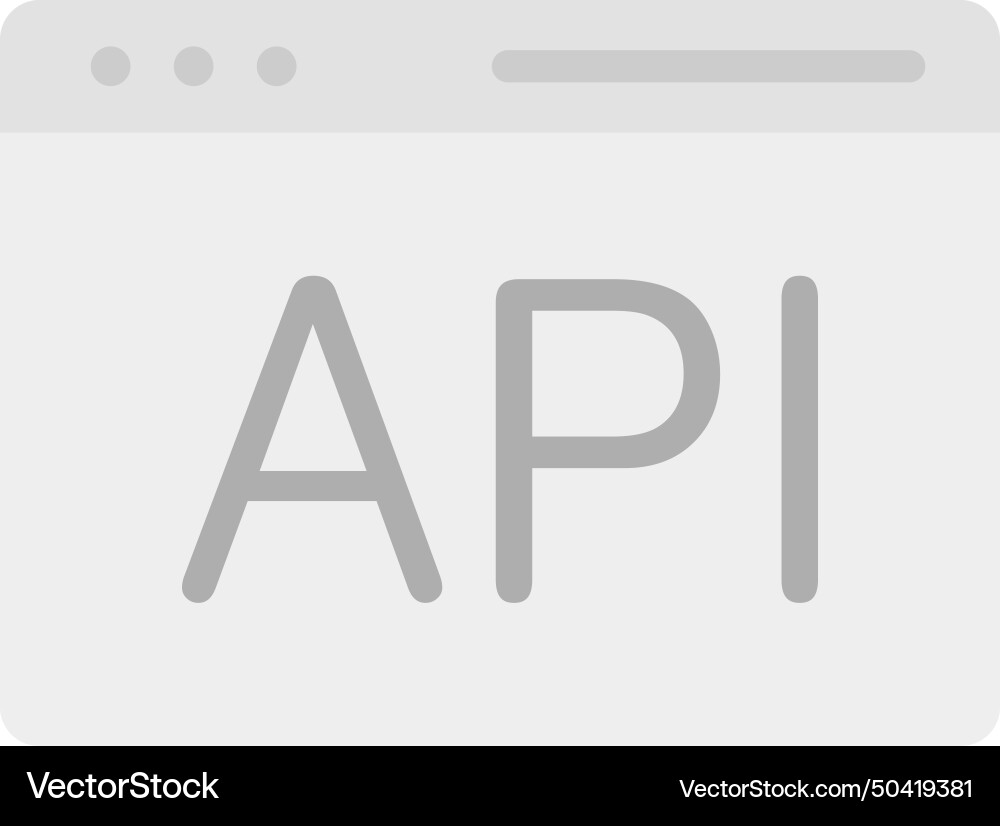 Api icon image vector image
