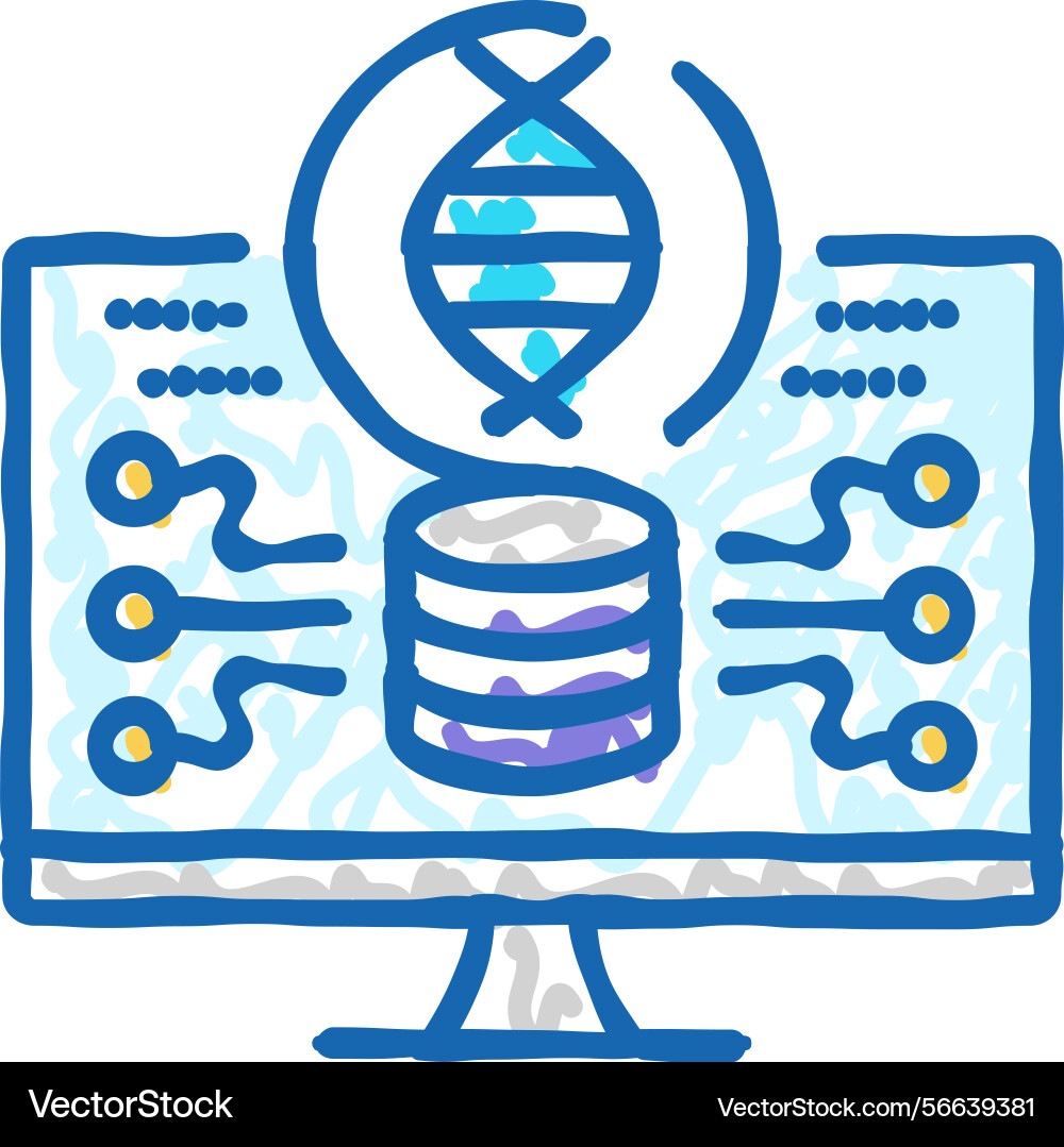 Cellular reprogramming cryptogenetics icon doodle Cellular reprogramming cryptogenetics icon doodle vector image