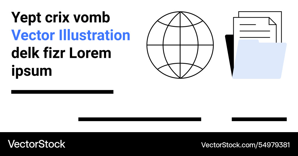 Global connection and document organization Vector Image