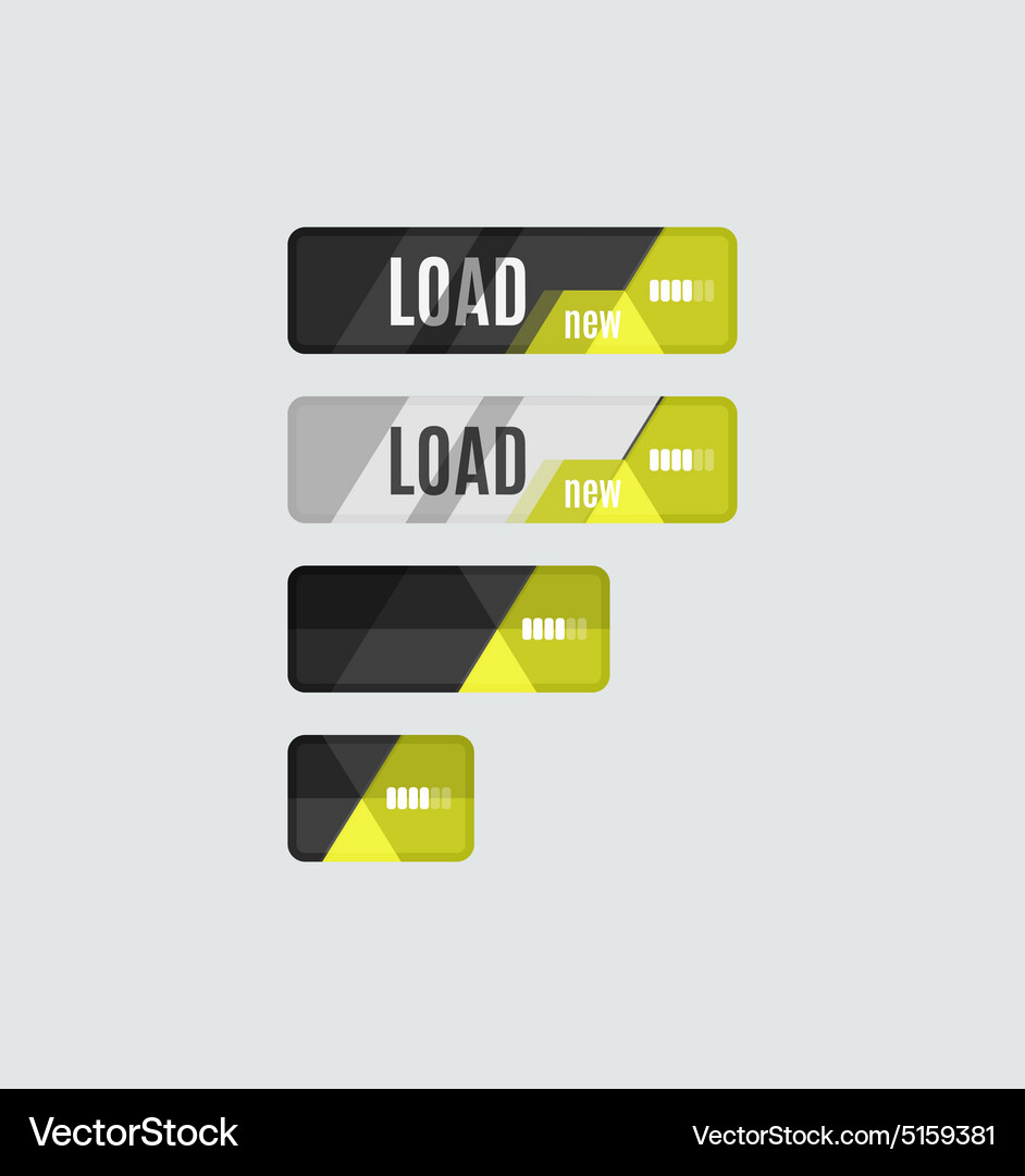 Load button futuristic hi-tech ui design Vector Image