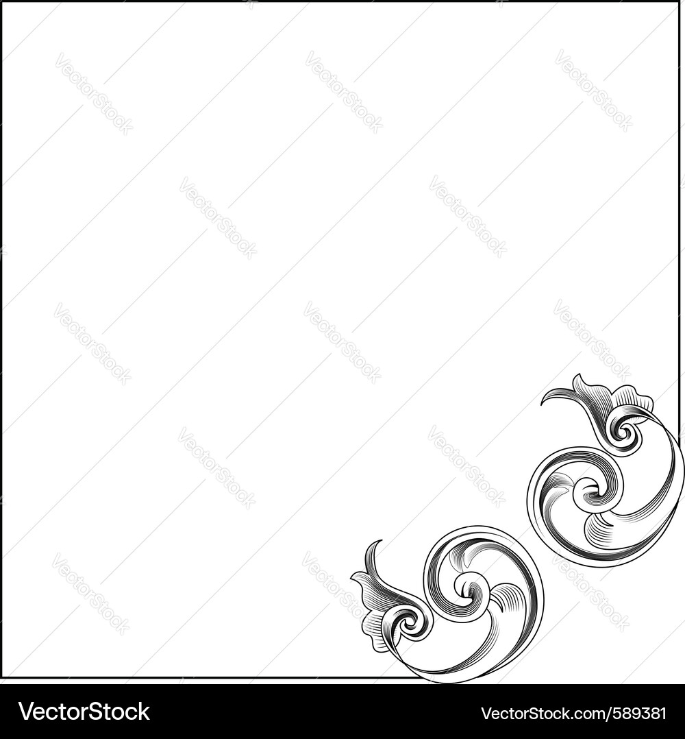Victorian Corner Ornament Vector Image