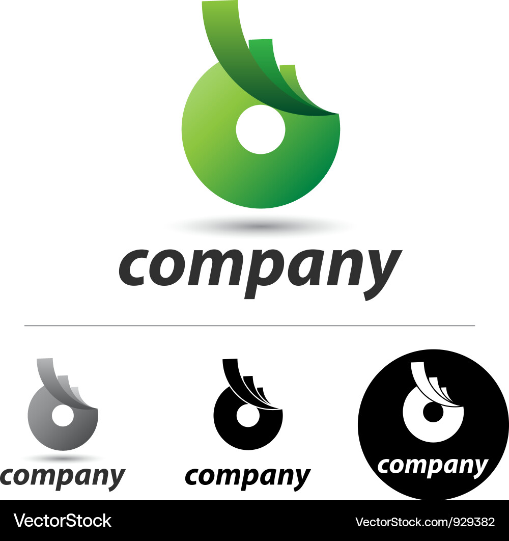 Abstract Green Circular Form Vector Image