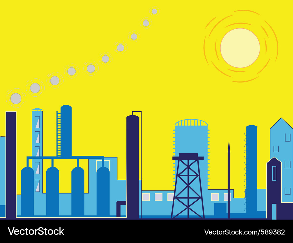 Industrial factory landscape Vector Image