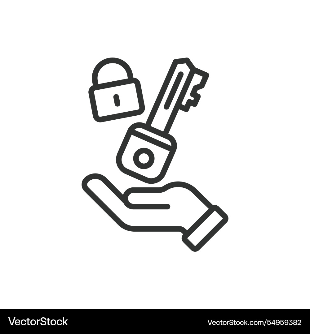 Security features icon in line design Security features icon in line design Vector Image