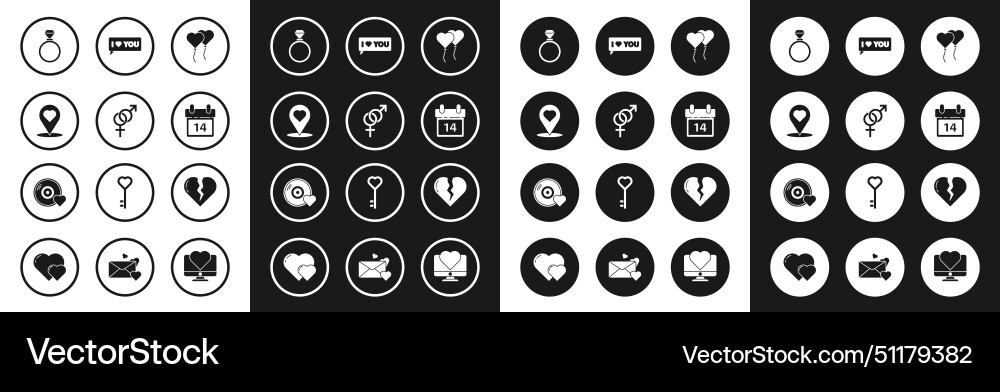 Set balloons in form of heart gender map pointer Set balloons in form of heart gender map pointer vector image