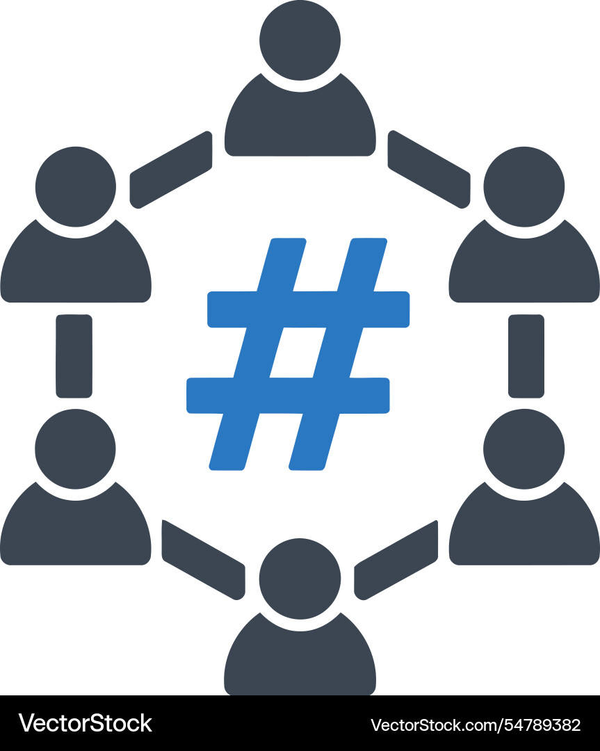 Social media hashtag icon Royalty Free Vector Image