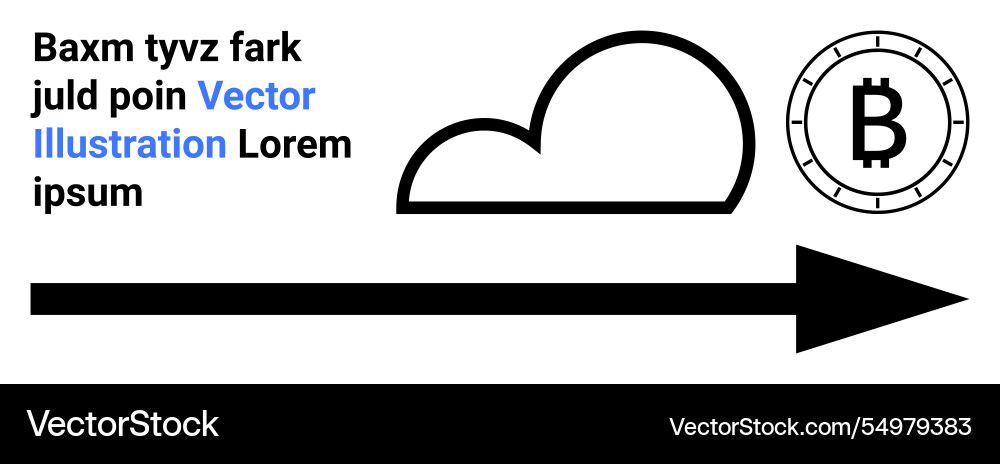 Cloud storage and blockchain technology with arrow Cloud storage and blockchain technology with arrow vector image