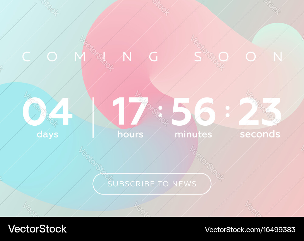 Countdown timer digital clock Vector Image