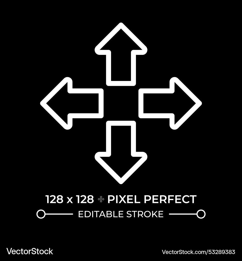 Enlarge white linear icon for dark theme Enlarge white linear icon for dark theme vector image