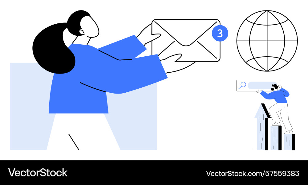 Modern communication and digital networking Modern communication and digital networking vector image
