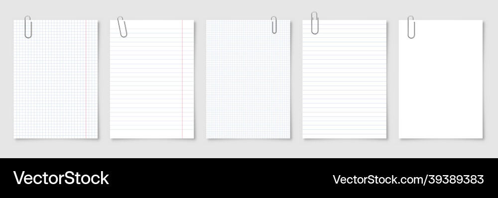 Realistic blank paper sheets in a4 format Realistic blank paper sheets in a4 format vector image