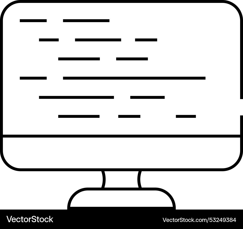 Codierung auf Computer-Bildschirmzeilen-Symbol Codierung auf Computer-Bildschirmzeilen-Symbol vektorbild
