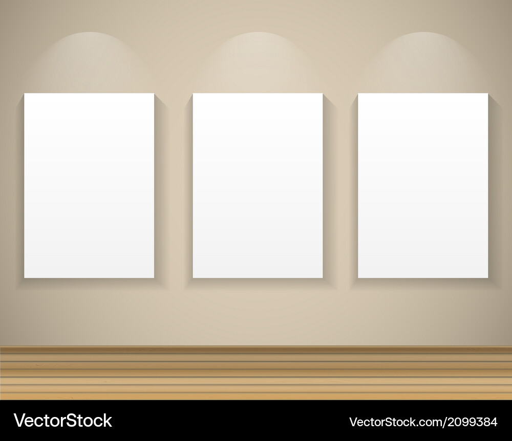 Frame on wall for your text and images Vector Image
