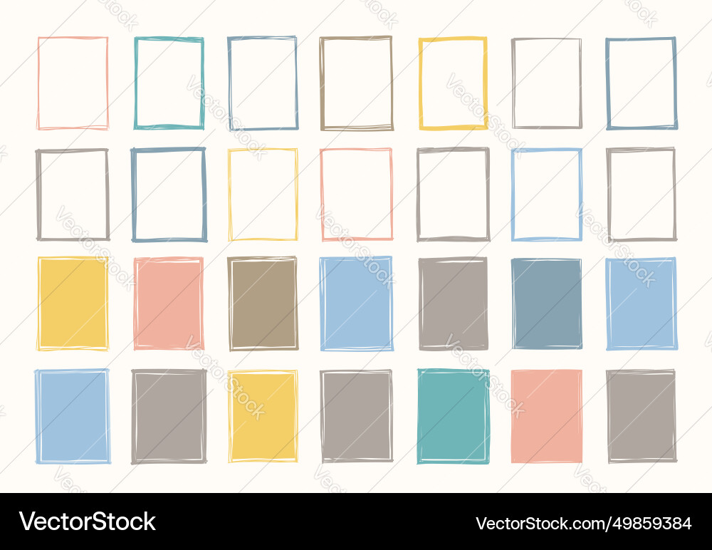 Hand drawn frames Royalty Free Vector Image - VectorStock
