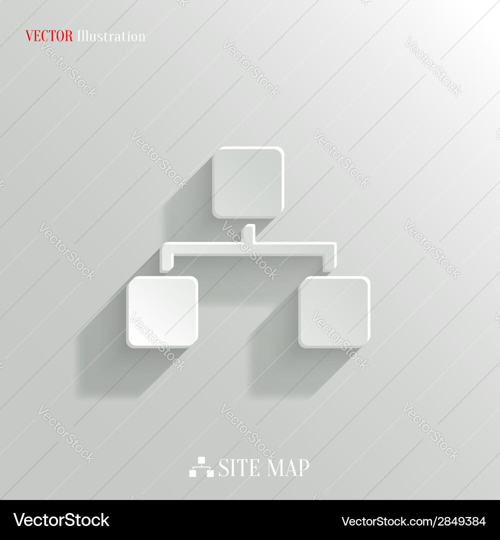 Network Button Icon - White vector image