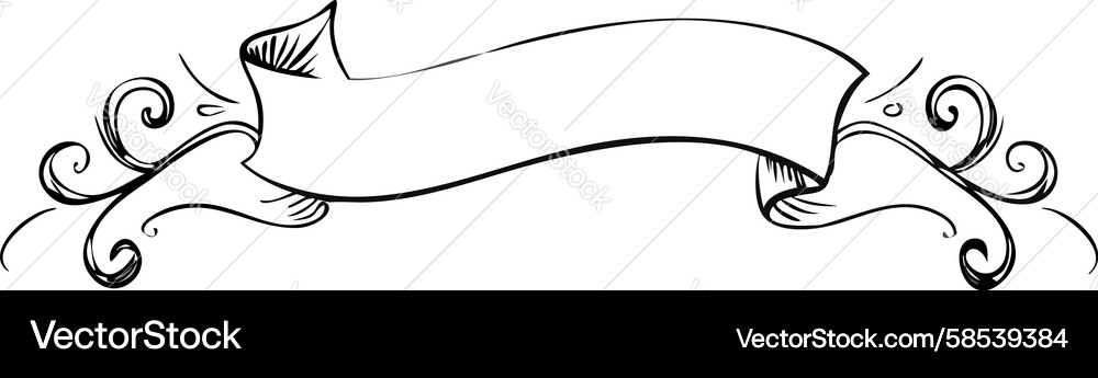 Rustic Scroll Banner Vector Image