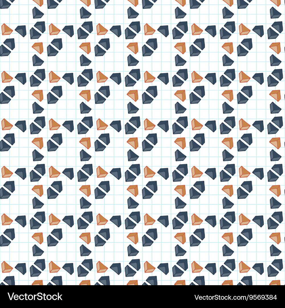 Seamless pattern of primed volume triangles Vector Image