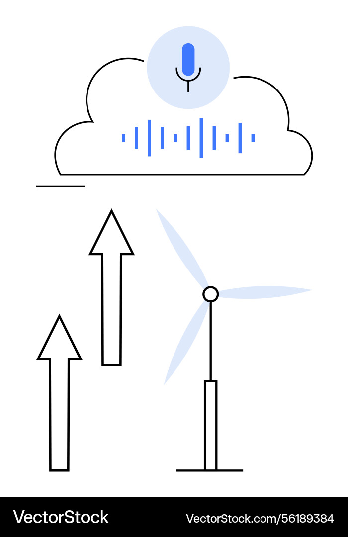 Voice command integration with renewable energy Voice command integration with renewable energy vector image