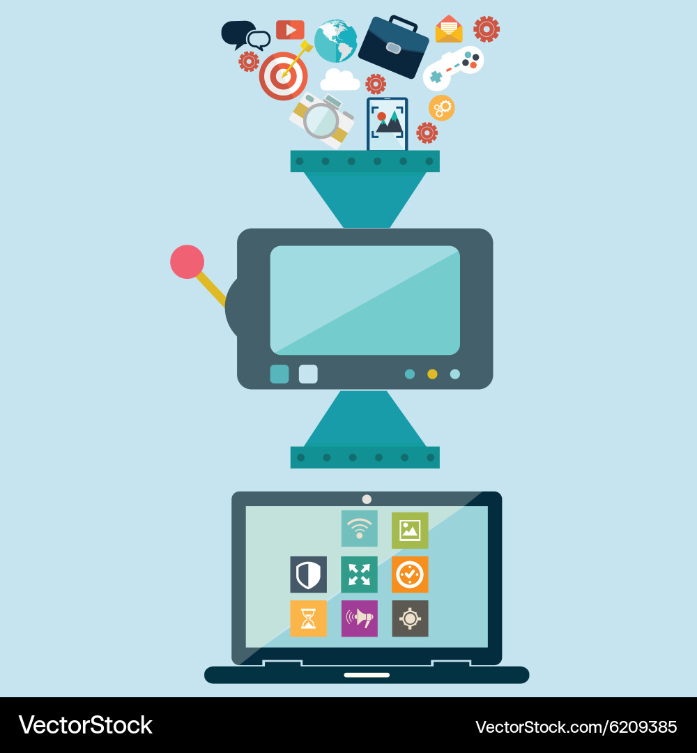 App Development Concepts - Flat Style vector image
