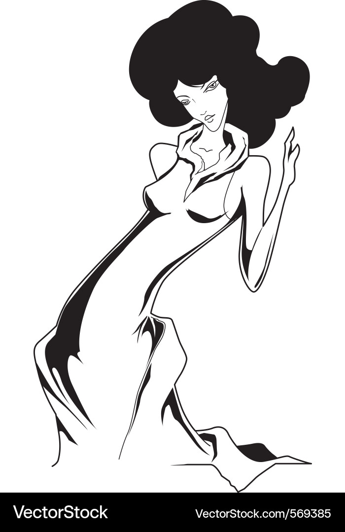 Beautiful girl vector image