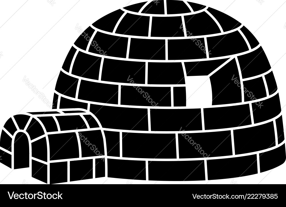 Eskimo igloo icon simple style Eskimo igloo icon simple style vector image
