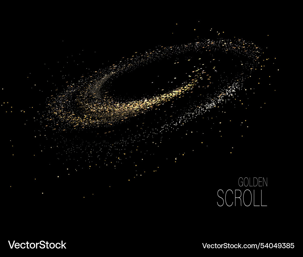 Isolated design component golden curl of small Isolated design component golden curl of small vector image