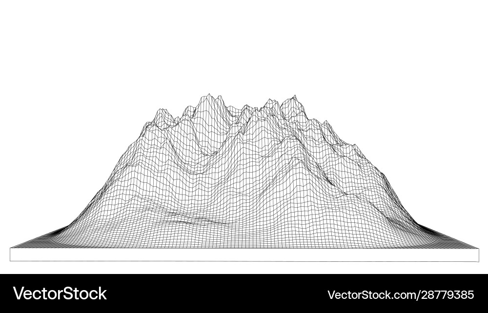 Kurve Linien in Form Teil Bergkette Kurve Linien in Form Teil Bergkette vektorbild